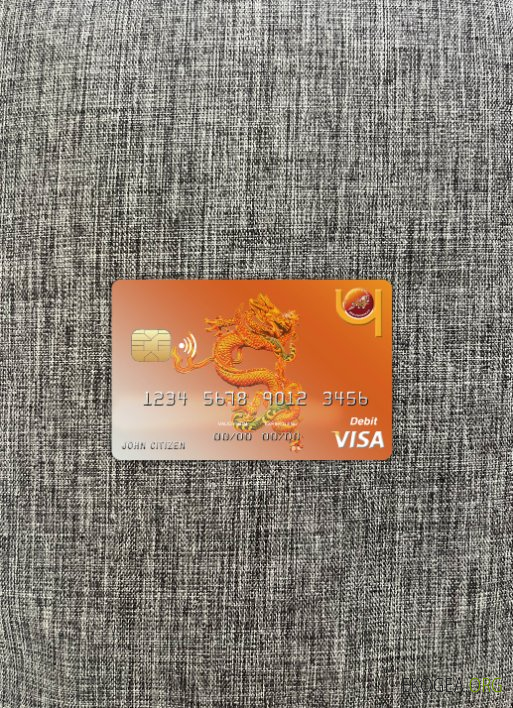 Bhoutan Druk PNB carte visa bancaire photolook recto